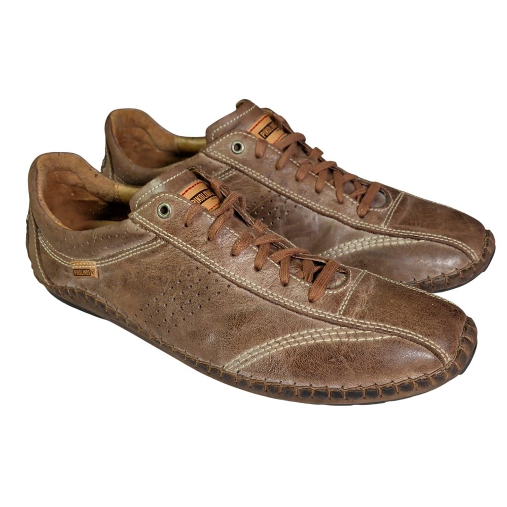 Pikolinos Loafers Mens Size 12 Driving Shoes Brown Leather Preppy Going Out